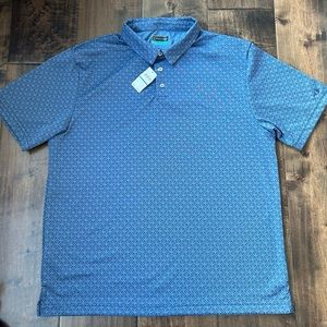 New mens PGA Tour blue polo shirt size XL